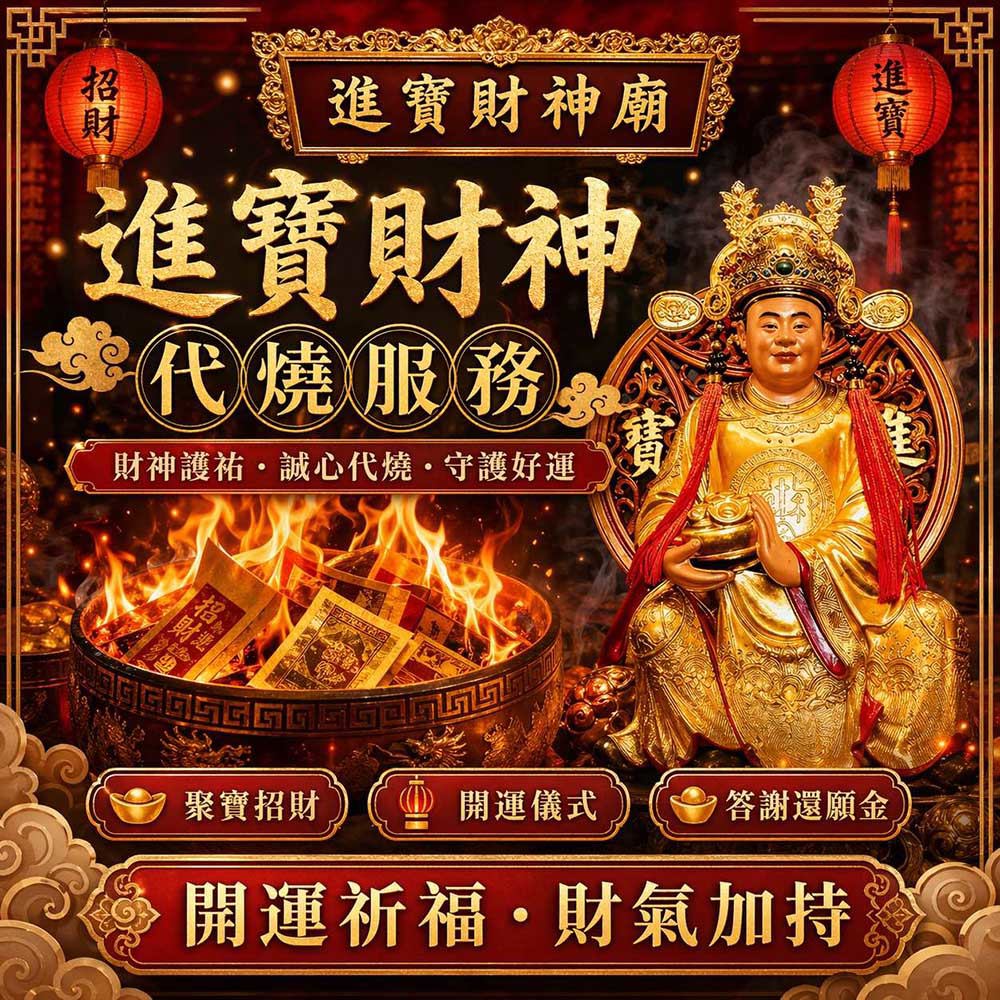 進寶財神廟代燒金紙